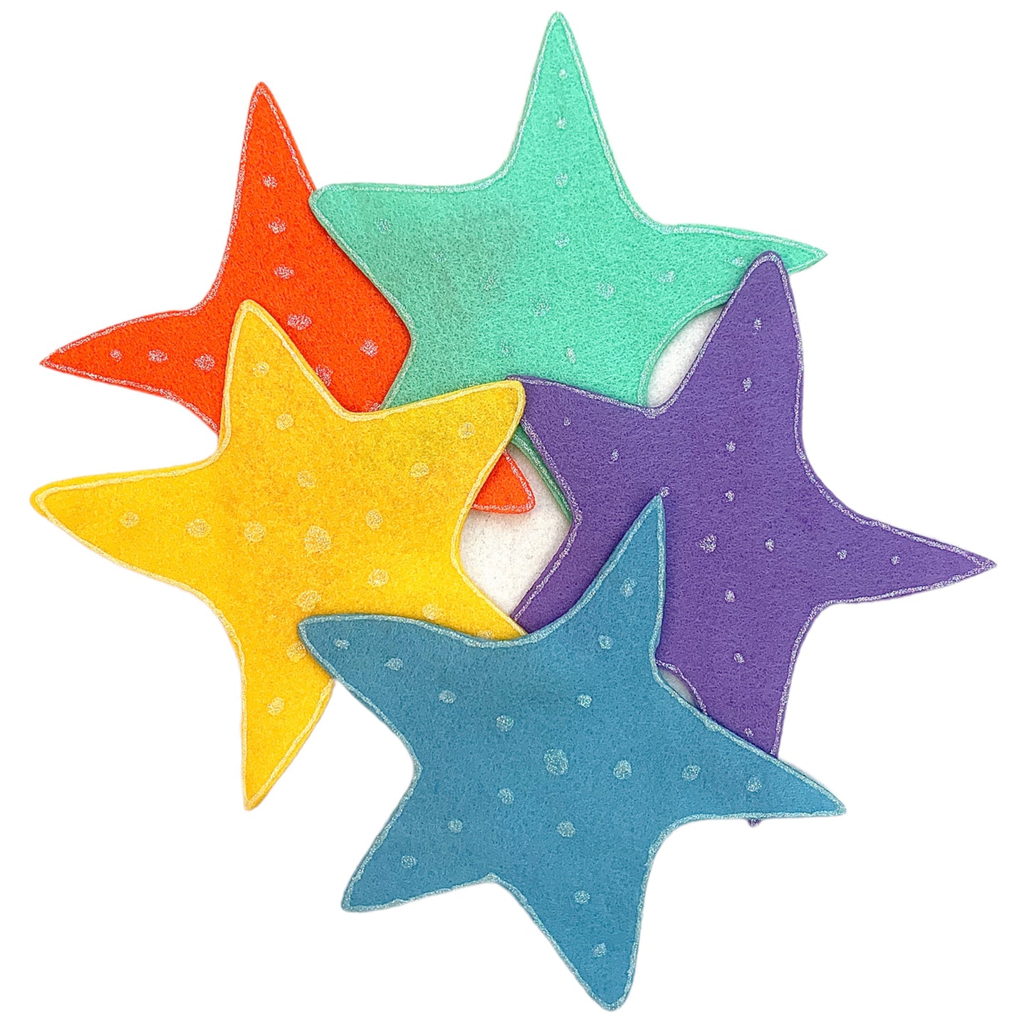 Cinq petites étoiles de mer