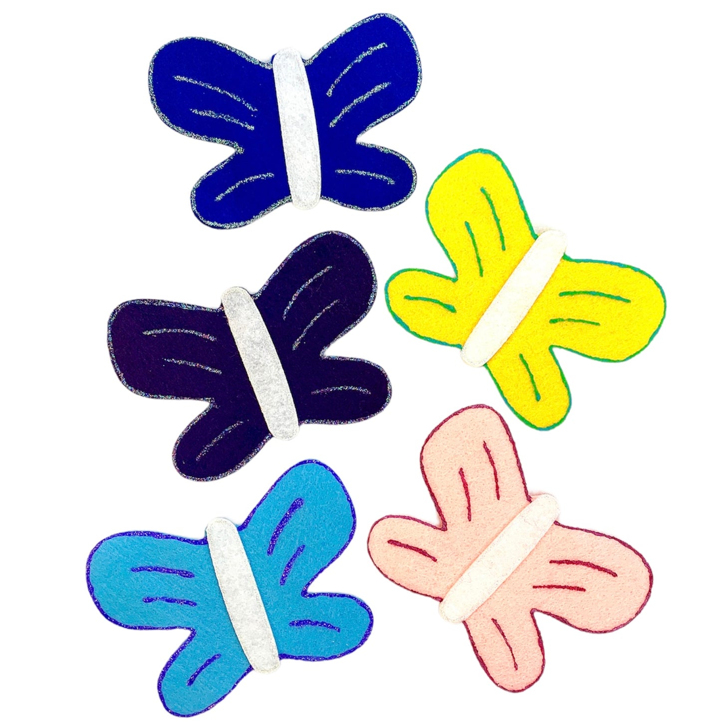 Cinq papillons