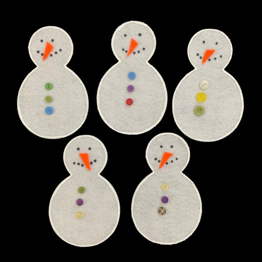 Cinq petits bonhommes de neige