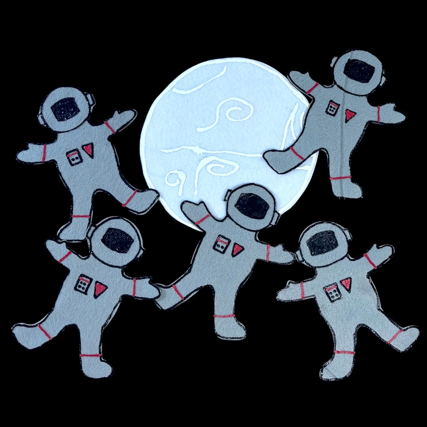Cinq courageux astronautes