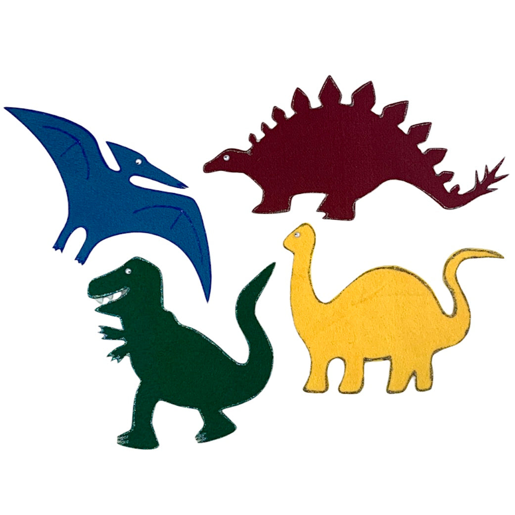 Quatre énormes dinosaures